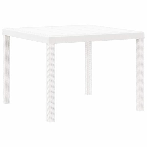 vidaXL Trädgårdsmöbelset 3 pcs Vit Polypropylen