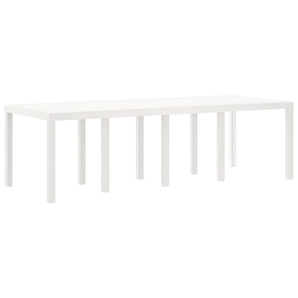 vidaXL Hage Spisegruppe 11 pcs Hvit Polt rattan