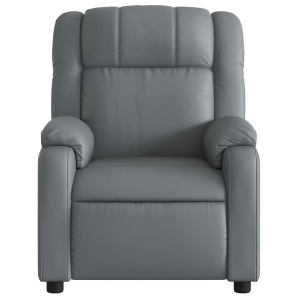 vidaXL Reclinerfåtölj grå konstläder
