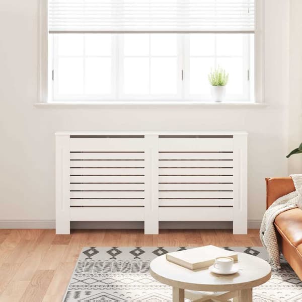 vidaXL Elementskydd vit 152x19x81,5 cm MDF