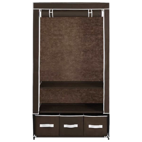 vidaXL Garderobe brun 87x49x159 cm stoff
