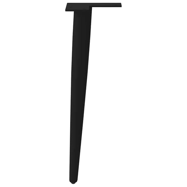 vidaXL Soffbordsben konisk form 4 st svart 30-31 cm stål