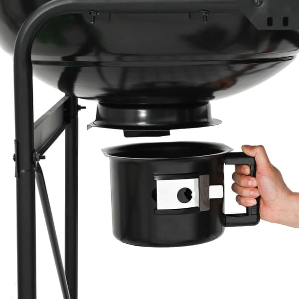 vidaXL Svart Stål Standard Bärbar Utomhusgrill Rektangulär Modern