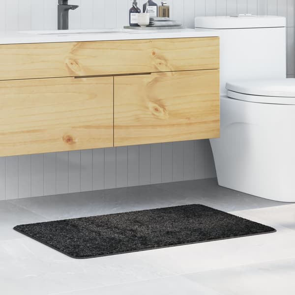 vidaXL Badmatta Mörkgrå 60 x 90 cm Polypropylen