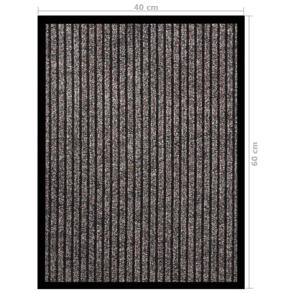 vidaXL Dørmatte stripet beige 40x60 cm