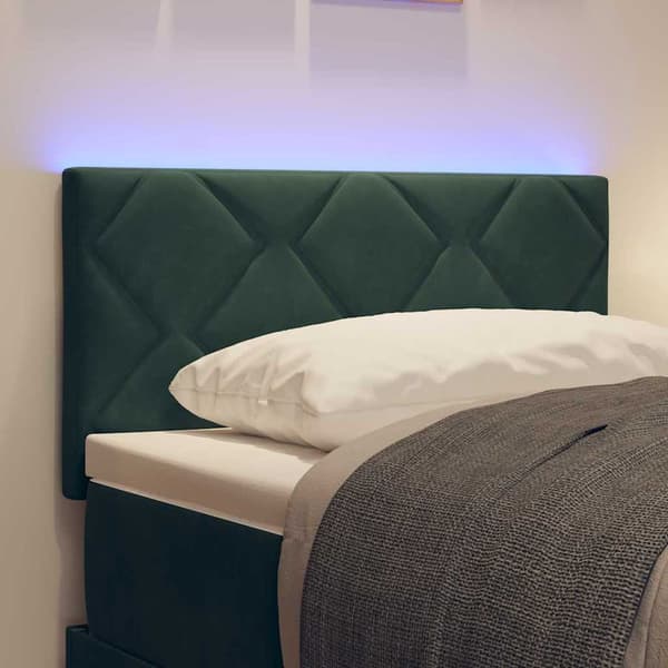 vidaXL LED huvuddyna Mörkgrön 80 cm Sammet