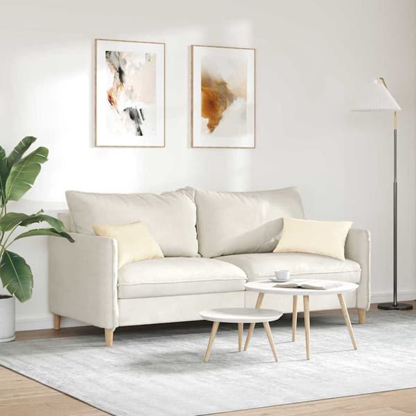 vidaXL Soffkuddar 2 st Kräm 50 x 30 cm Manchester tyg