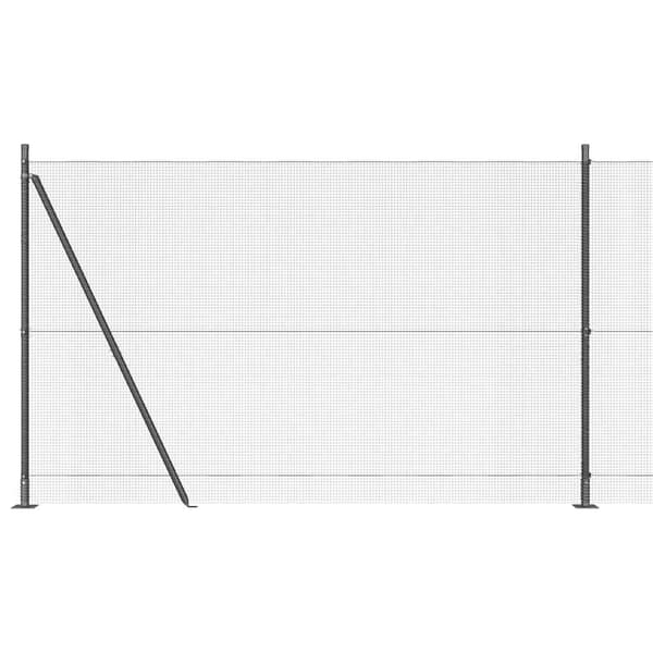 vidaXL Gjerde med innlegg. Grå 1.6 x 10 m Stål