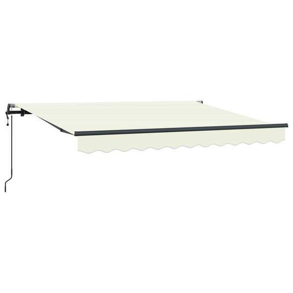 vidaXL Utfällbar markis Kräm 250 x 200 cm tyg