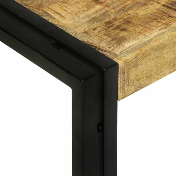 vidaXL Nesting Bord 3 pcs Brun og svart Solid mango tre og metall