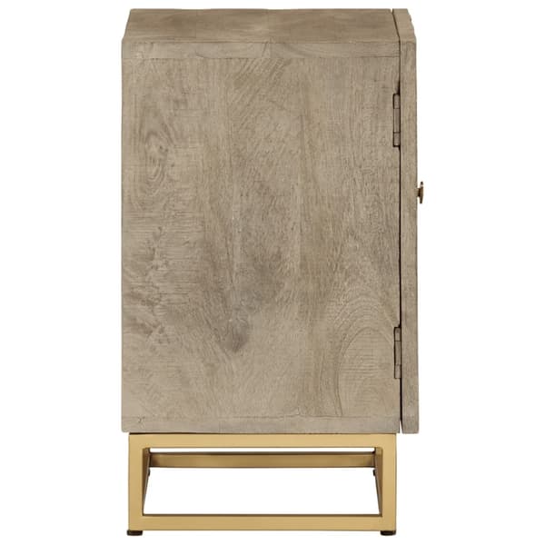 vidaXL Nattbord 40x30x50 cm heltre mango og jern