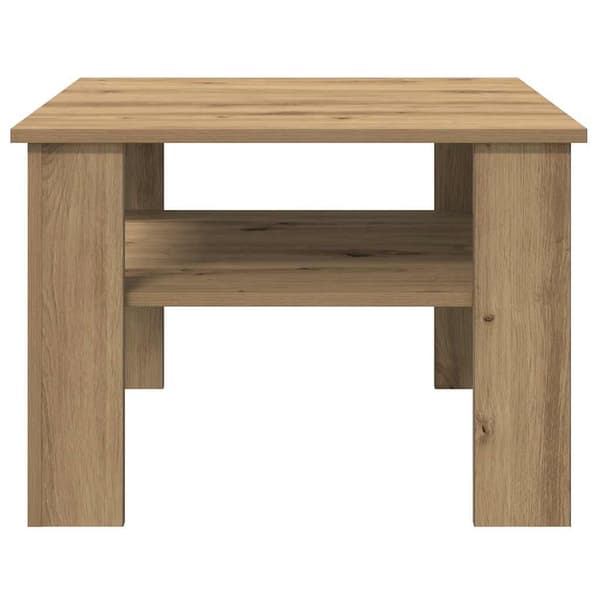 vidaXL Salongbord artisan eik 60x60x42 cm konstruert tre