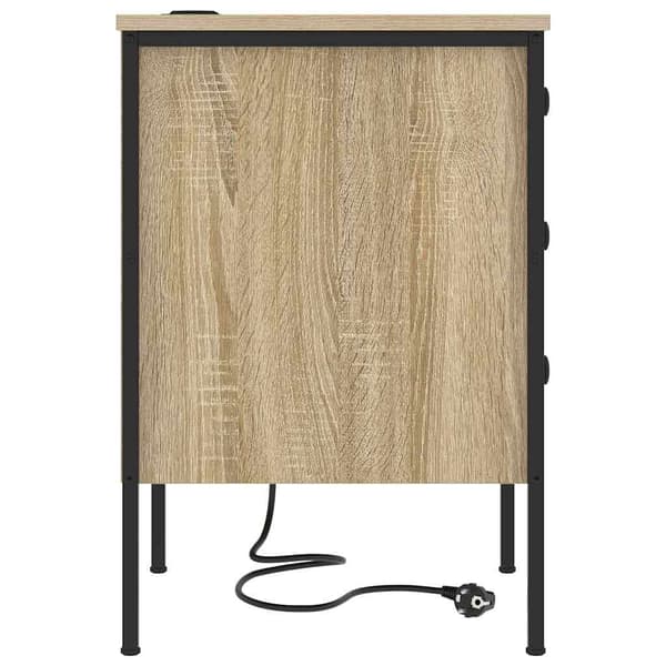 vidaXL Nattbordskap Sonoma eik 42 x 41 x 61 cm Konstruert tre