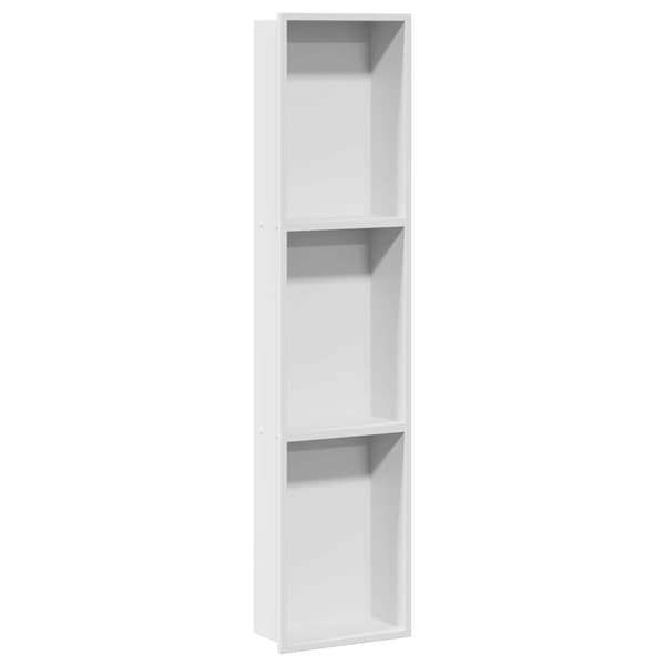 vidaXL Dusjniche Hvit 90 x 20 x 9.5 cm Rustfritt Stål