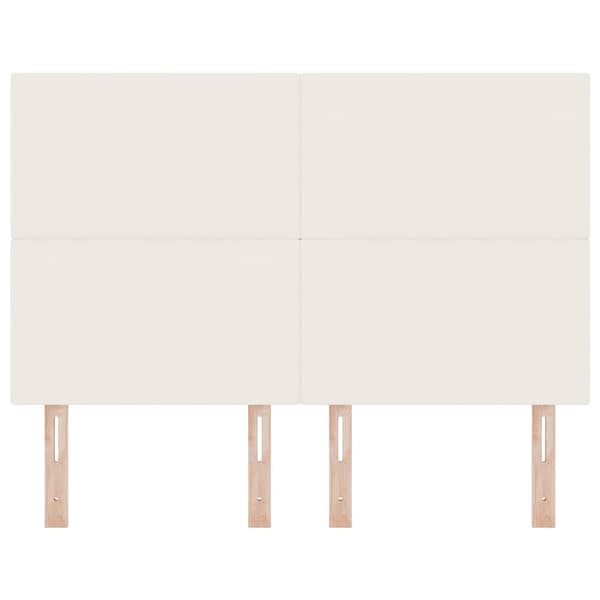 vidaXL LED Sänggavel Gräddvit 72 cm Manchester