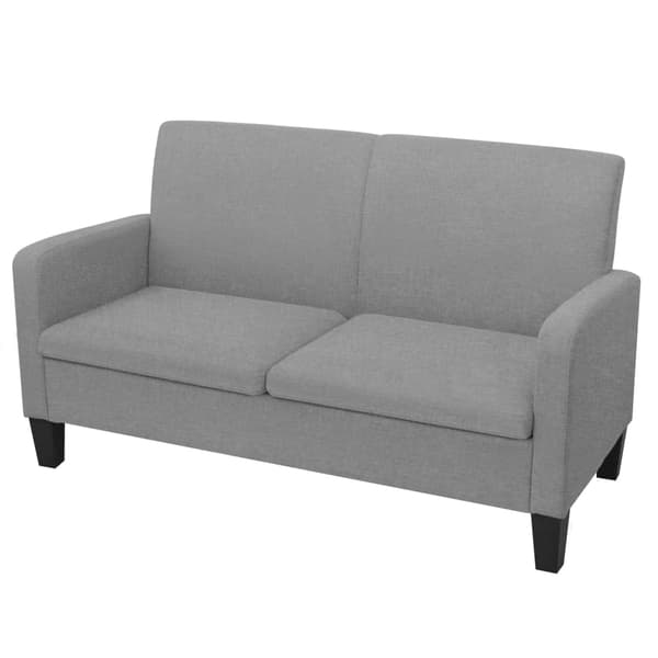 vidaXL Soffgrupp i tyg 2 delar ljusgrå