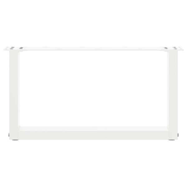 vidaXL Soffbordsben U-formade 2 st vit 60x(30-31) cm stål
