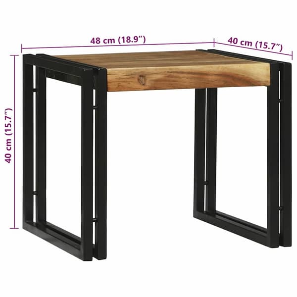 vidaXL Kaffebord 2 pcs Brun 48 x 40 x 40 cm Solid akasietre