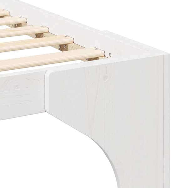 vidaXL Sängram Vit 80 x 200 cm Massiv furu