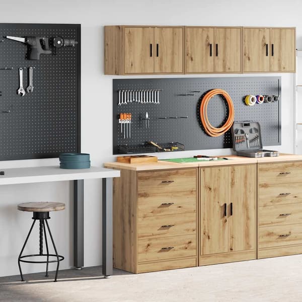 vidaXL Garasjeskap 2 stk artisan eik konstruert tre