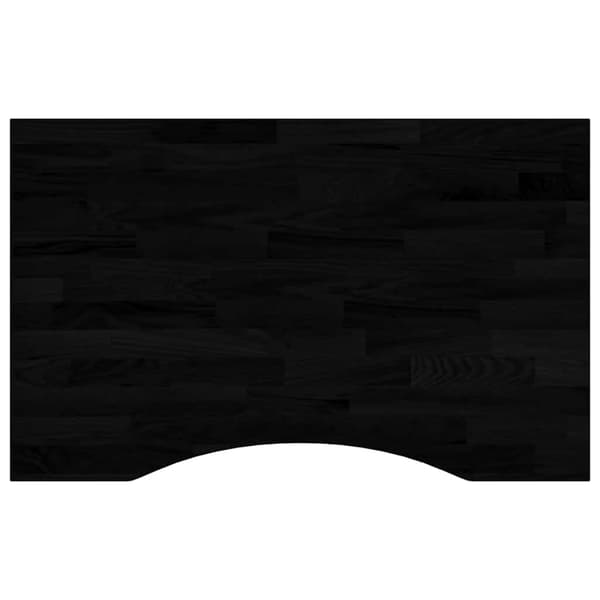 vidaXL Bordplate mørkebrun 80x50x2,5 cm rektangulær heltre eik