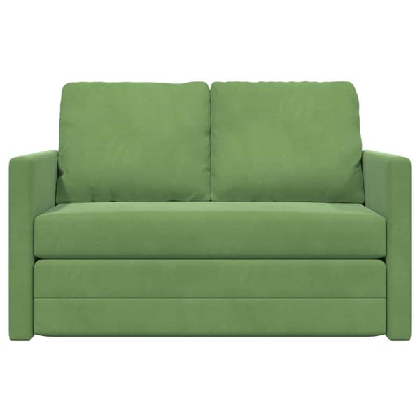 vidaXL Soffsäng Ljusgrön 204 x 122 x 60 cm Sammet