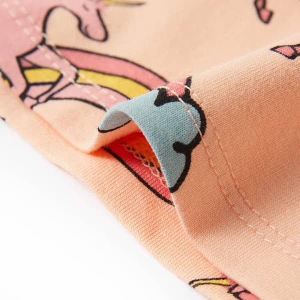 vidaXL Barnpyjamas med korta ärmar ljus orange 140