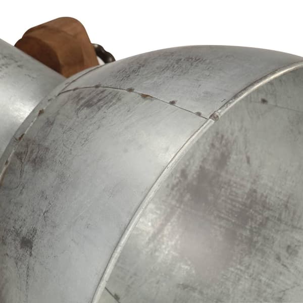 vidaXL Gulvlampe sølv E27 heltre mango
