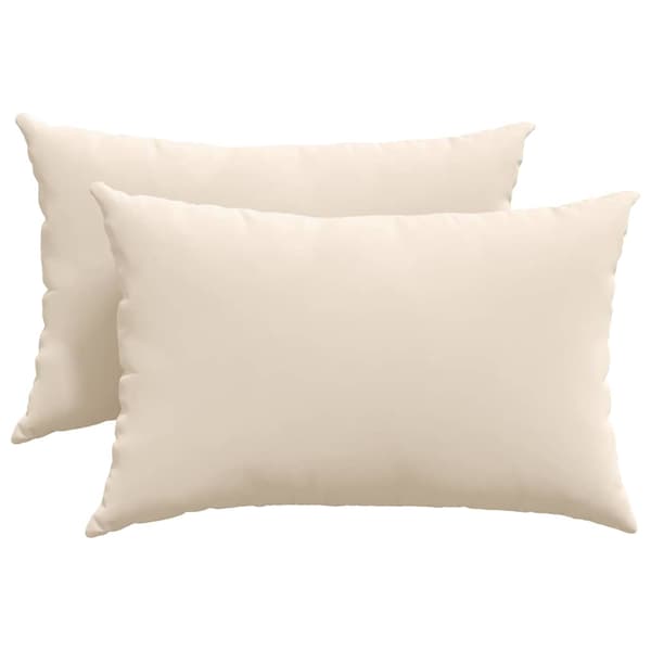 vidaXL Soffkuddar 2 st Beige 60 x 40 cm tyg