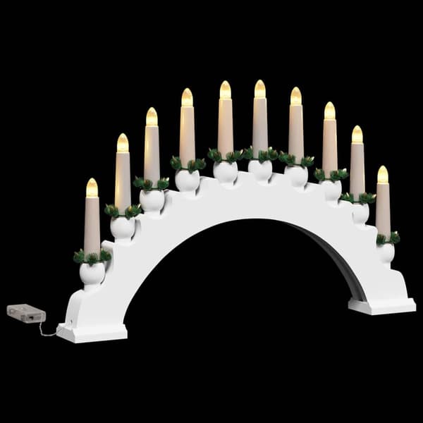 vidaXL Julelys Bue med 10 LED Lys 3 pcs Hvit 47 x 5 x 29 cm