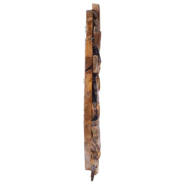 vidaXL Väggspegel rund 40 cm teak