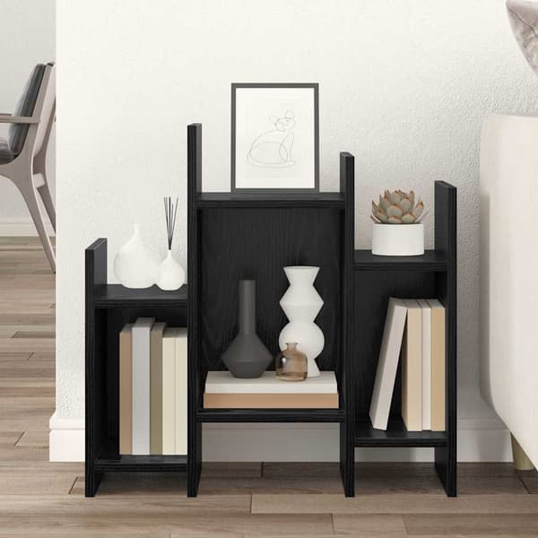 vidaXL Sideskap Svart Eik 60 x 26 x 60 cm Konstruert tre
