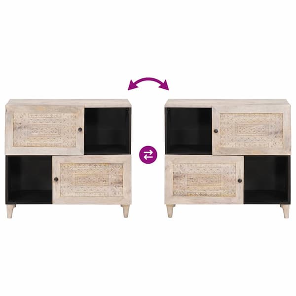 vidaXL Serviesskap Hvit 33.5 x 80 x 75 cm