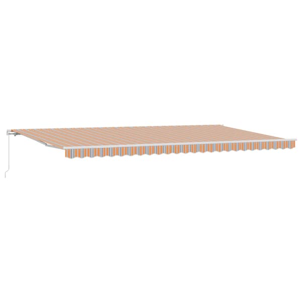 vidaXL Utfällbar markis Flerfärgsdesign 600 × 300 cm