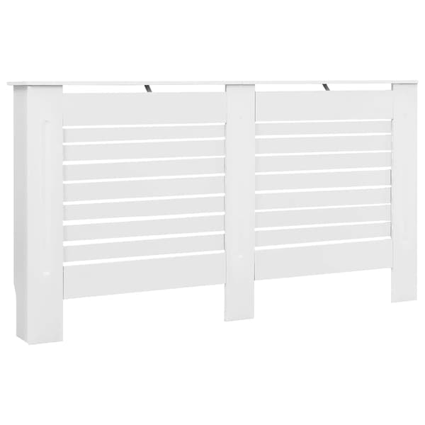vidaXL Elementskydd 2 st vit 152x19x81,5 cm MDF