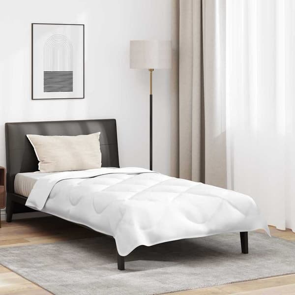 vidaXL Täcke med kudde 2 st Vit Mikrofiber