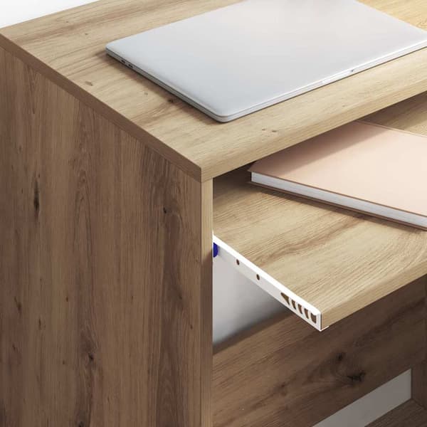 vidaXL Skrivebord Artisan Eik 77,5 x 43 x 79 cm Konstruert tre