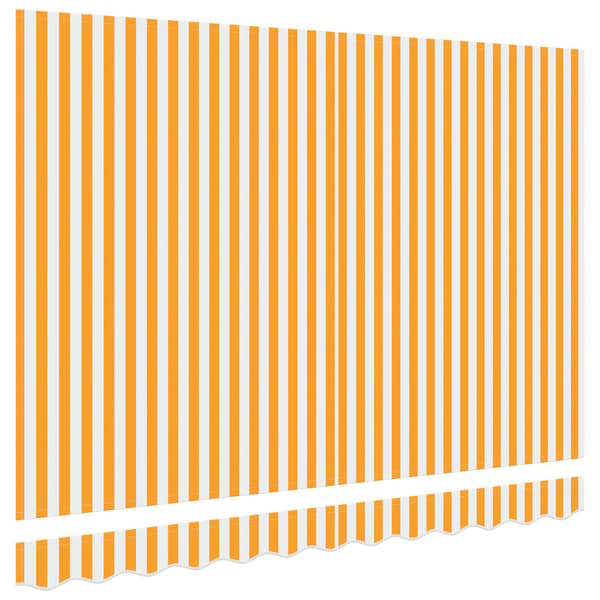 vidaXL Reserveduk til markise Gul og hvit 3,5 x 2 m Polyester