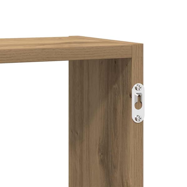 vidaXL Kubeformet vegghylle 5 rom artisan eik konstruert tre