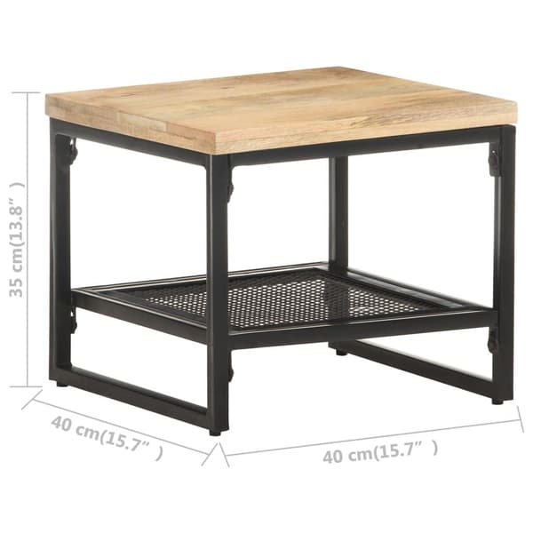 vidaXL Sidebord 40x40x35 cm heltre mango