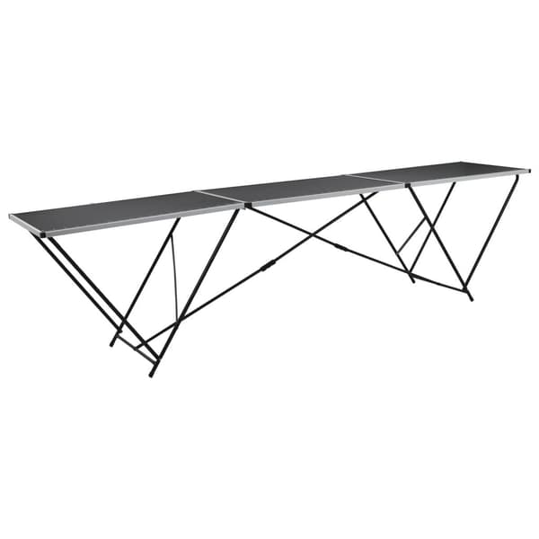 vidaXL Foldbart tapetbord MDF og aluminium 300x60x78 cm