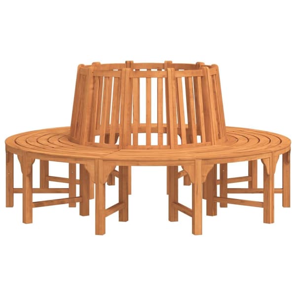 vidaXL Rund trebenk Ø208 cm heltre eukalyptus