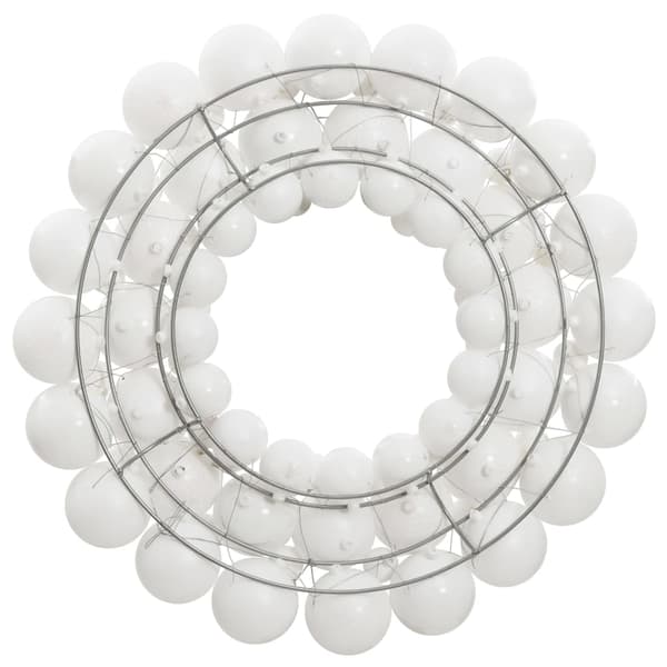 vidaXL Julkrans vit 45 cm polystyren