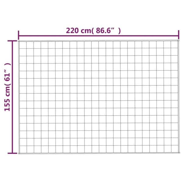 vidaXL Vektdyne grå 155x220 cm 7 kg stoff