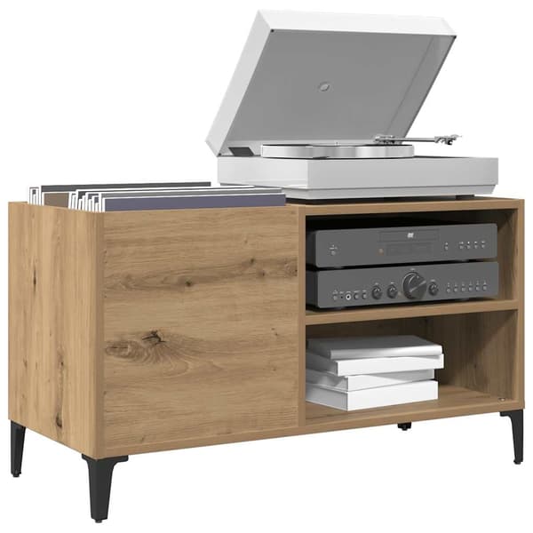 vidaXL Plateskap artisan eik 84,5x38x48 cm konstruert tre