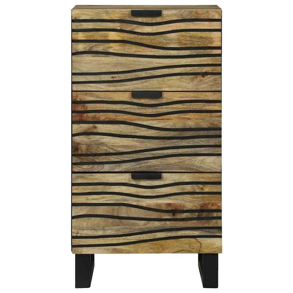 vidaXL Sidebord med skuff Brun 40 x 33 x 75 cm heltre mango