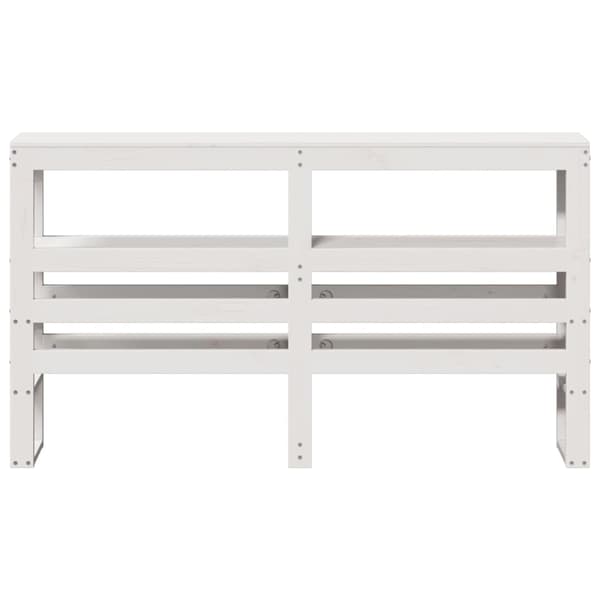 vidaXL Hodegavl med hyller hvit 150 cm heltre furu