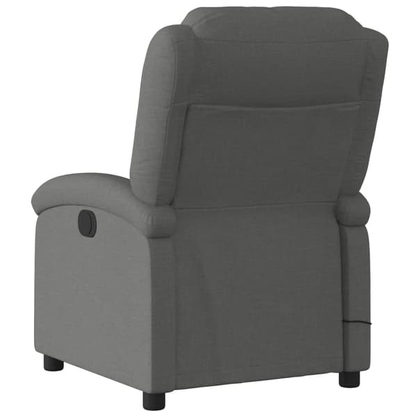 vidaXL Massagefåtölj mörkgrå tyg