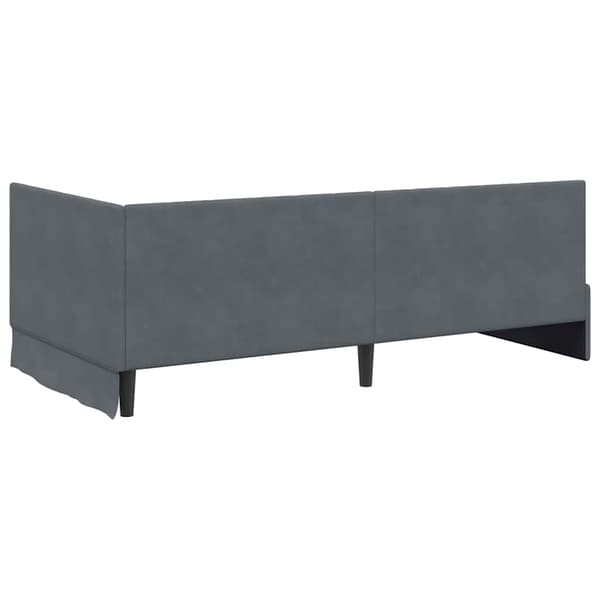 vidaXL Hörnram Mörkgrå 100 x 200 cm Sammet