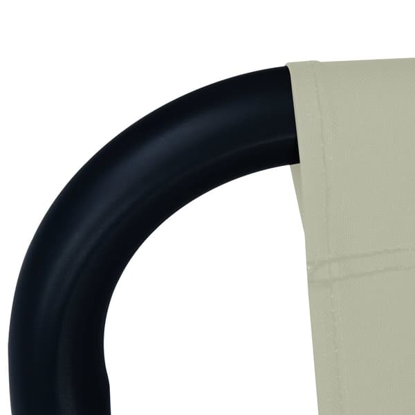 vidaXL Trädgårdssäng gräddvit 200x90 cm stål